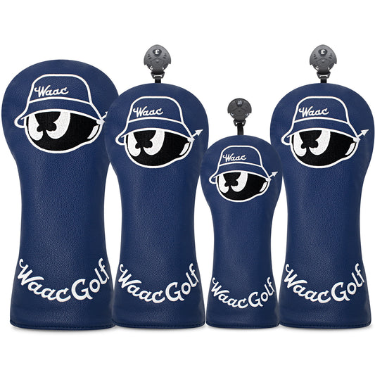 Golf Headcovers Golf Club Head Covers May The Course Be with You Style Elegant Embroidery Premium Leather Driver Fairway(FW) Wood Hybrid(UT) with Number Tags, Golf Mallet Putter Cover