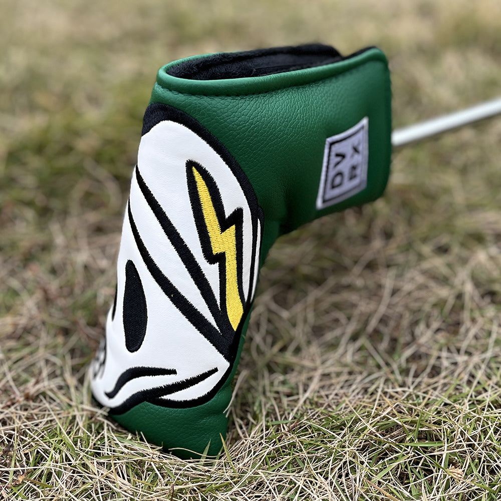 Black Golf Club Covers Skull Embroidery Driver Headcover Fairway 3 Wood Headcover Hybrid Headcover for Your Selection fits for All Brands