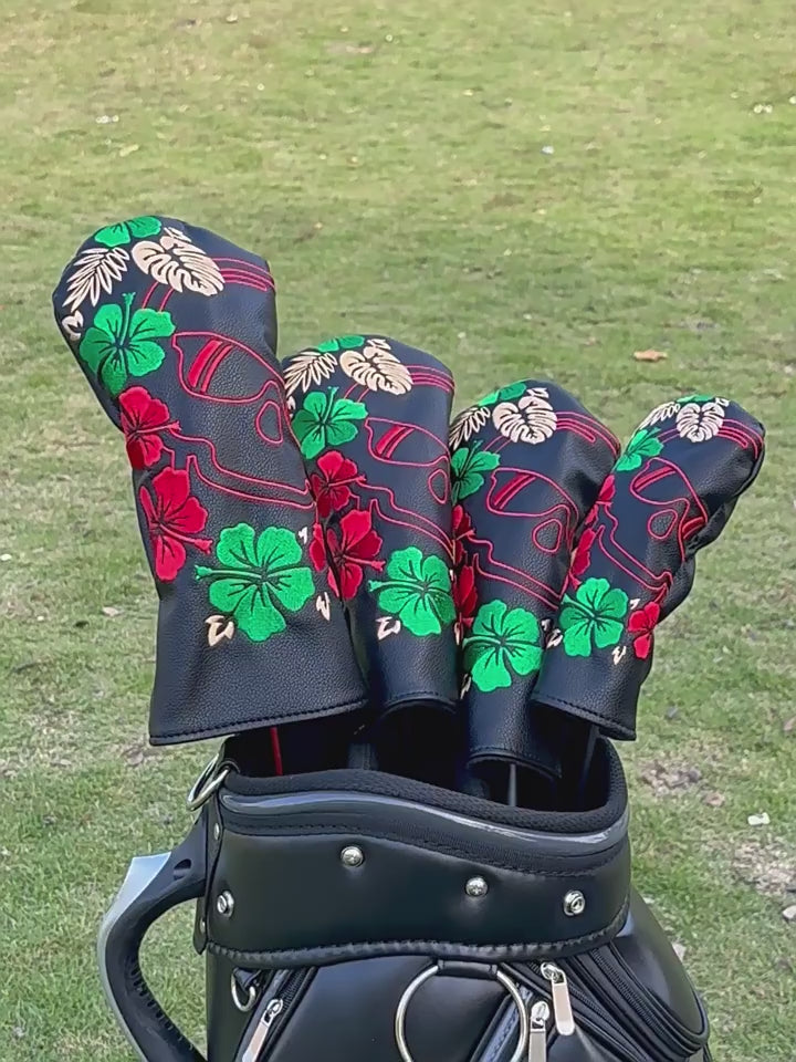 Hawaiian Tropical Floral Golf Club Head Covers