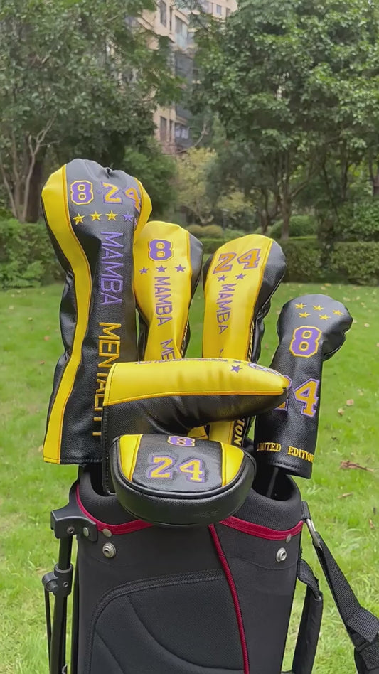 Limited edition Golf Club Head Covers,4pcs or 1pc USA Golf Head Covers for Woods and Driver Fairway Hybrid - PU Leather Mallet Blade Putter for Men Women Golf Enthusiast