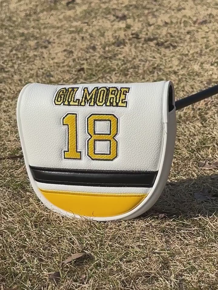 Square Mallet Putter Cover Sporty Style PU Leather Headcover