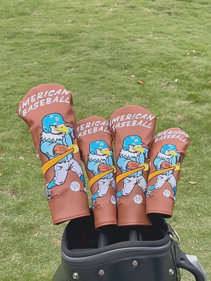 American Baseball Eagle Golf Club Head Covers Set