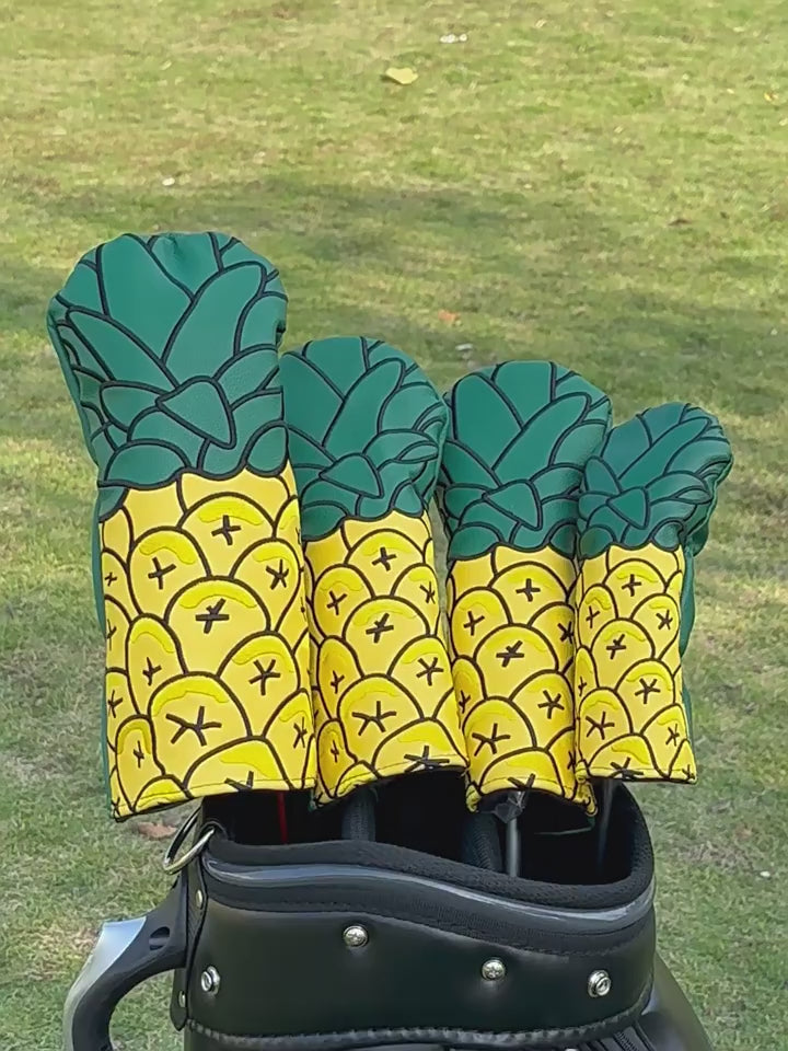 Pineapple Fruit Embroidery Golf Club Head Covers
