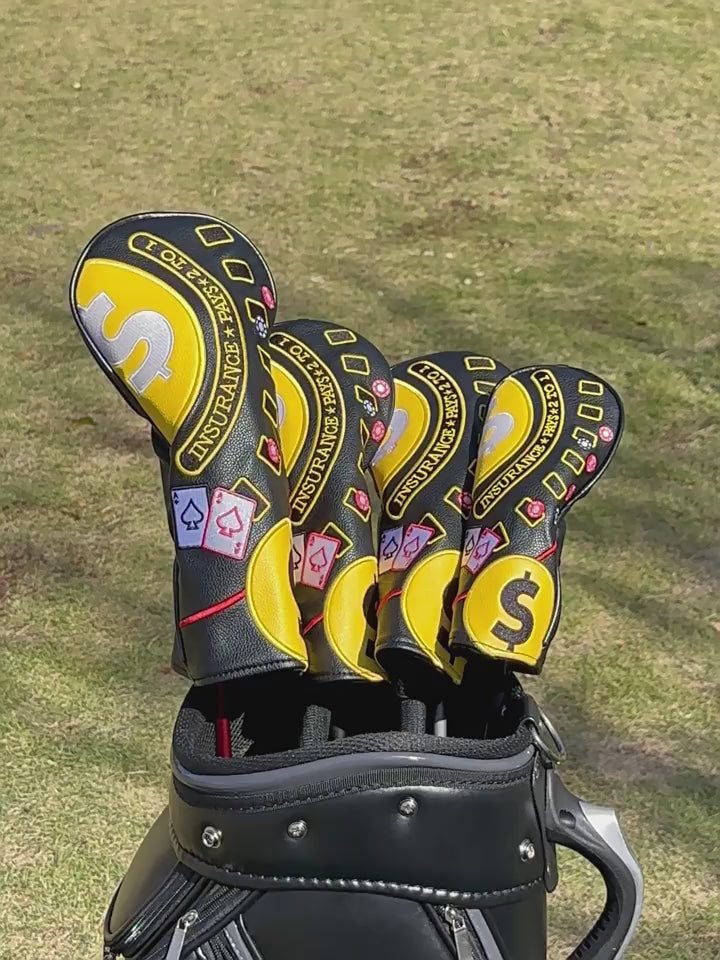 Money & Poker Golf Club Head Covers with Embroidery