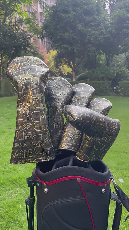 Golf Club Covers, Leather Driver Headcover, Fairway Wood, 3 Wood, Hybrid, Fits Mallet  Head Covers, Alignment Stick Cover, Headcovers Set Leahter Golf Headcovers for Most Brand Leahter Golf Headcovers for Most Brand