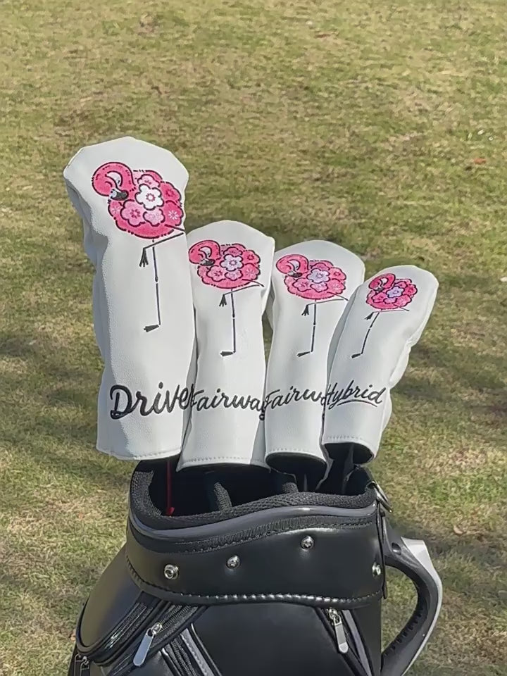Flamingo Golf Head Cover PU Leather for All Brand