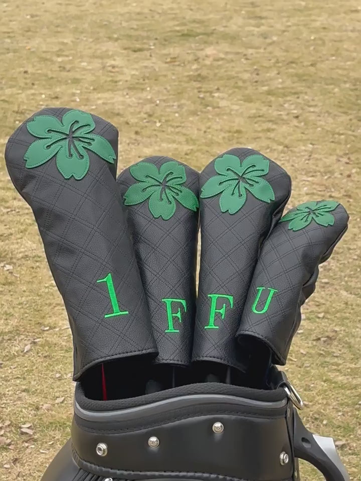 Cherry Blossom Golf Headcovers Leather Golf Club Covers